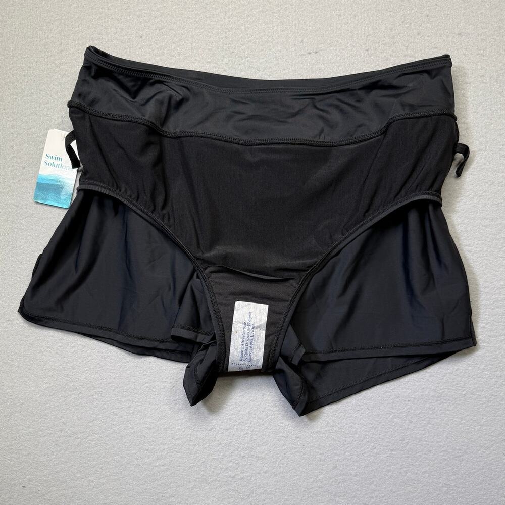 Swim Solutions Pull-on Swim Shorts Black 16W MSRP $64 - Picture 5 of 14